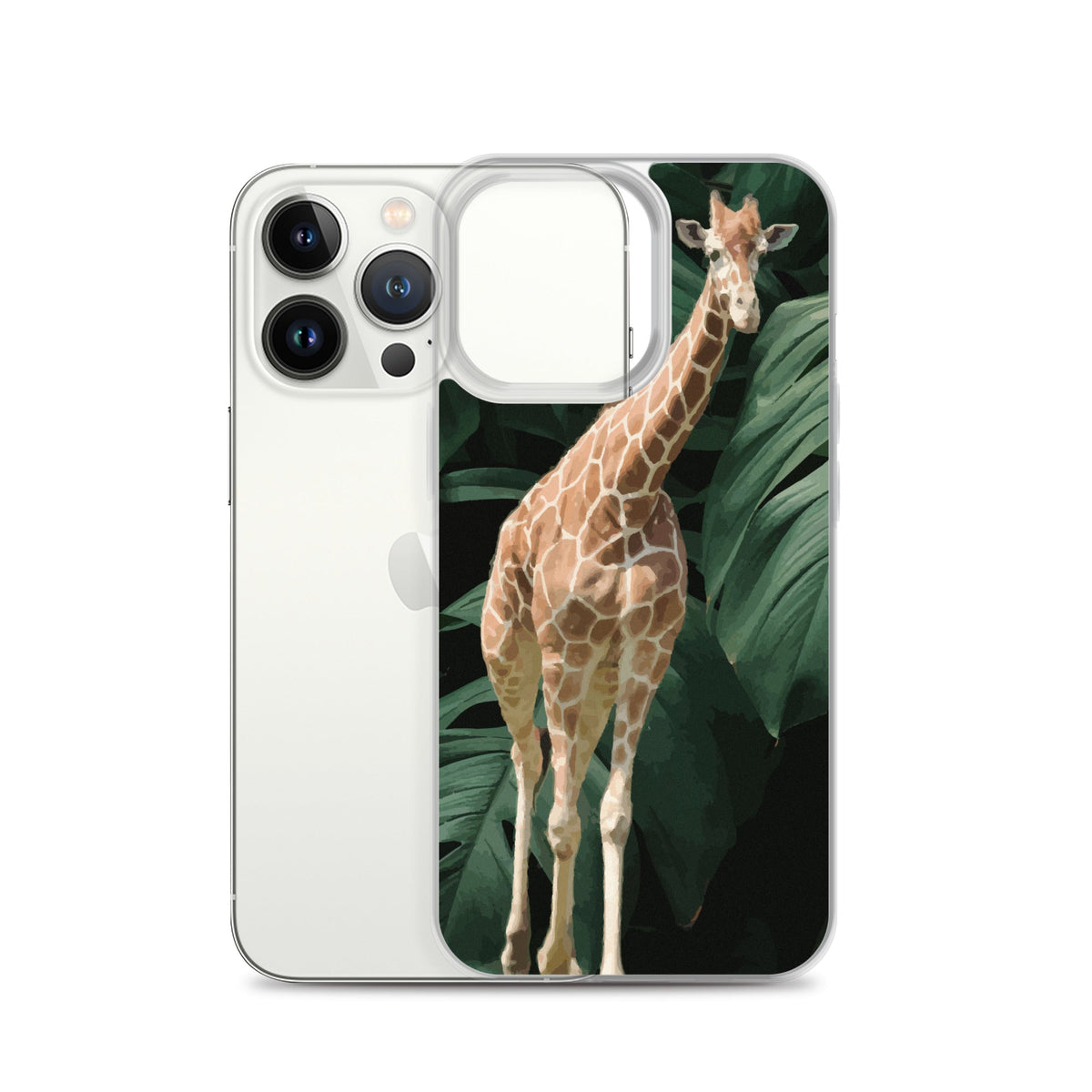 Tall Giraffe on Greenery Clear Case for iPhone®