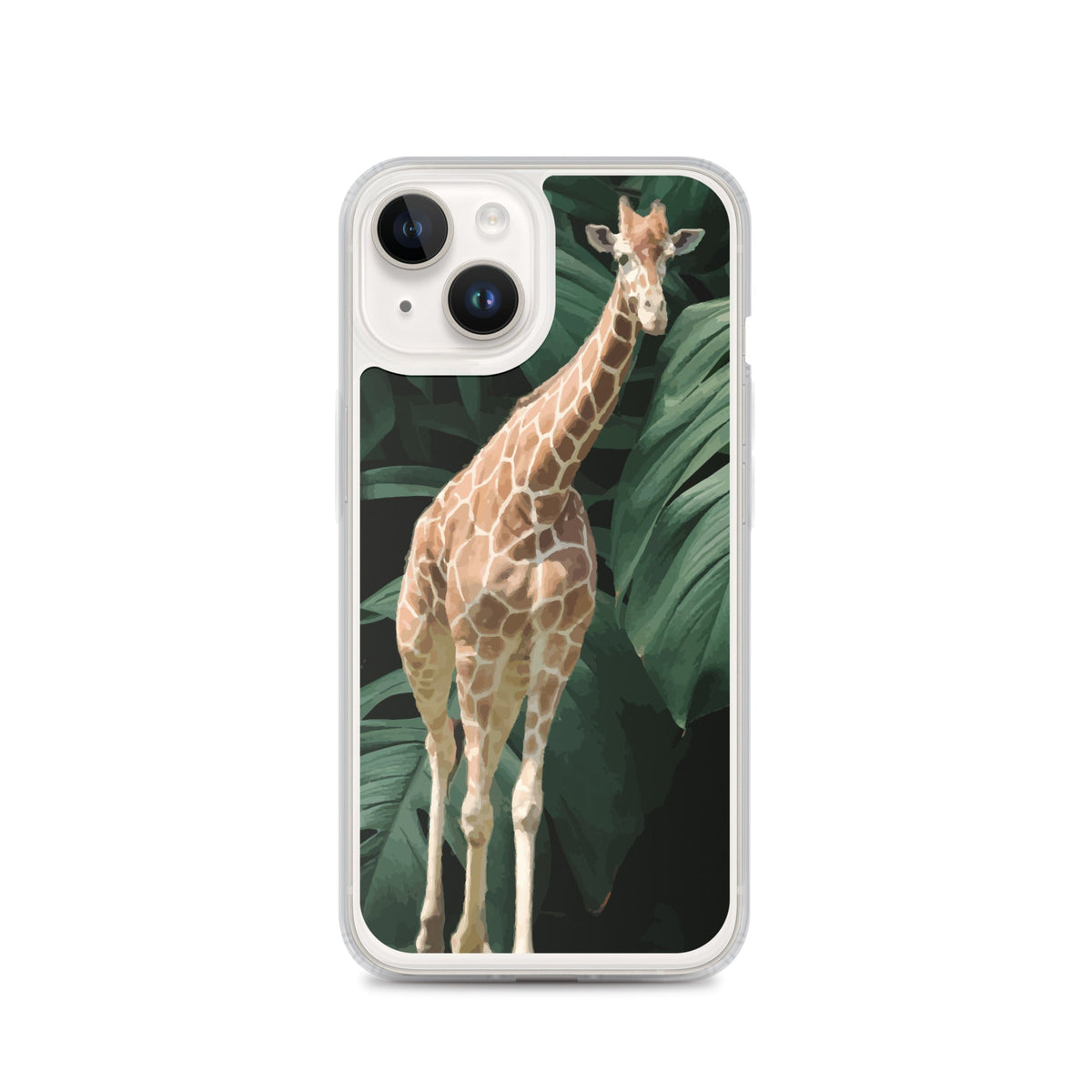 Tall Giraffe on Greenery Clear Case for iPhone®
