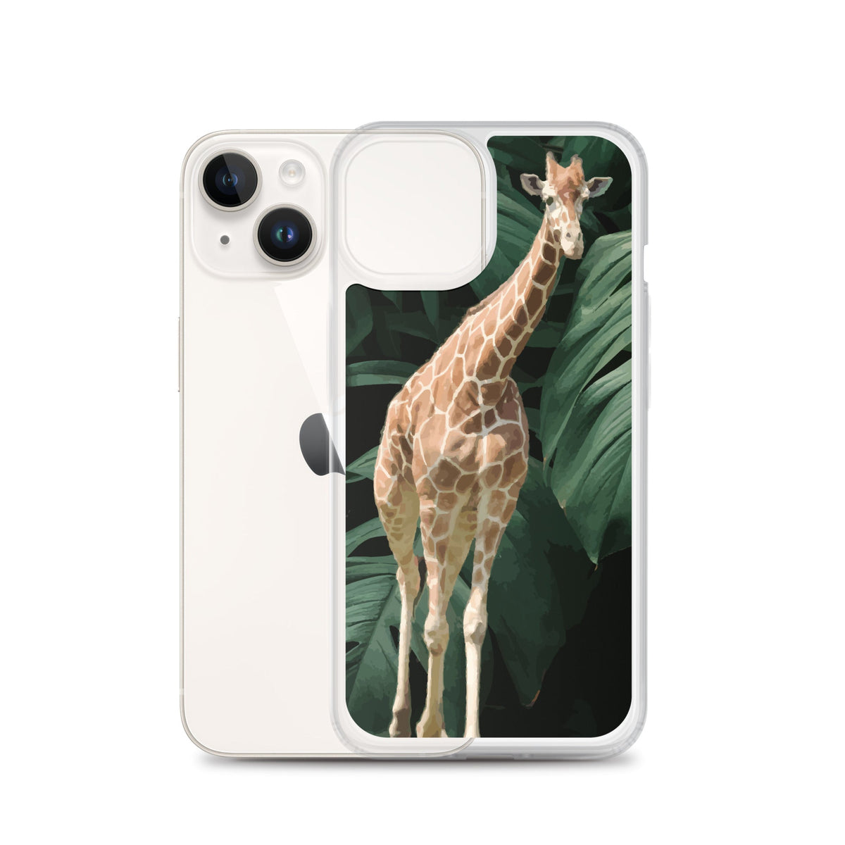 Tall Giraffe on Greenery Clear Case for iPhone®
