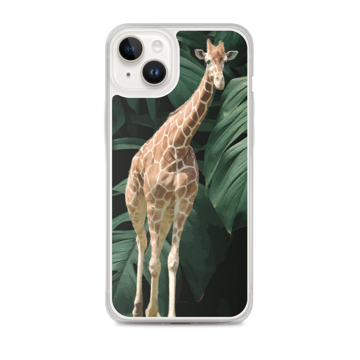 Tall Giraffe on Greenery Clear Case for iPhone®
