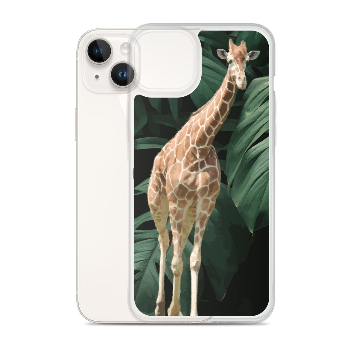 Tall Giraffe on Greenery Clear Case for iPhone®