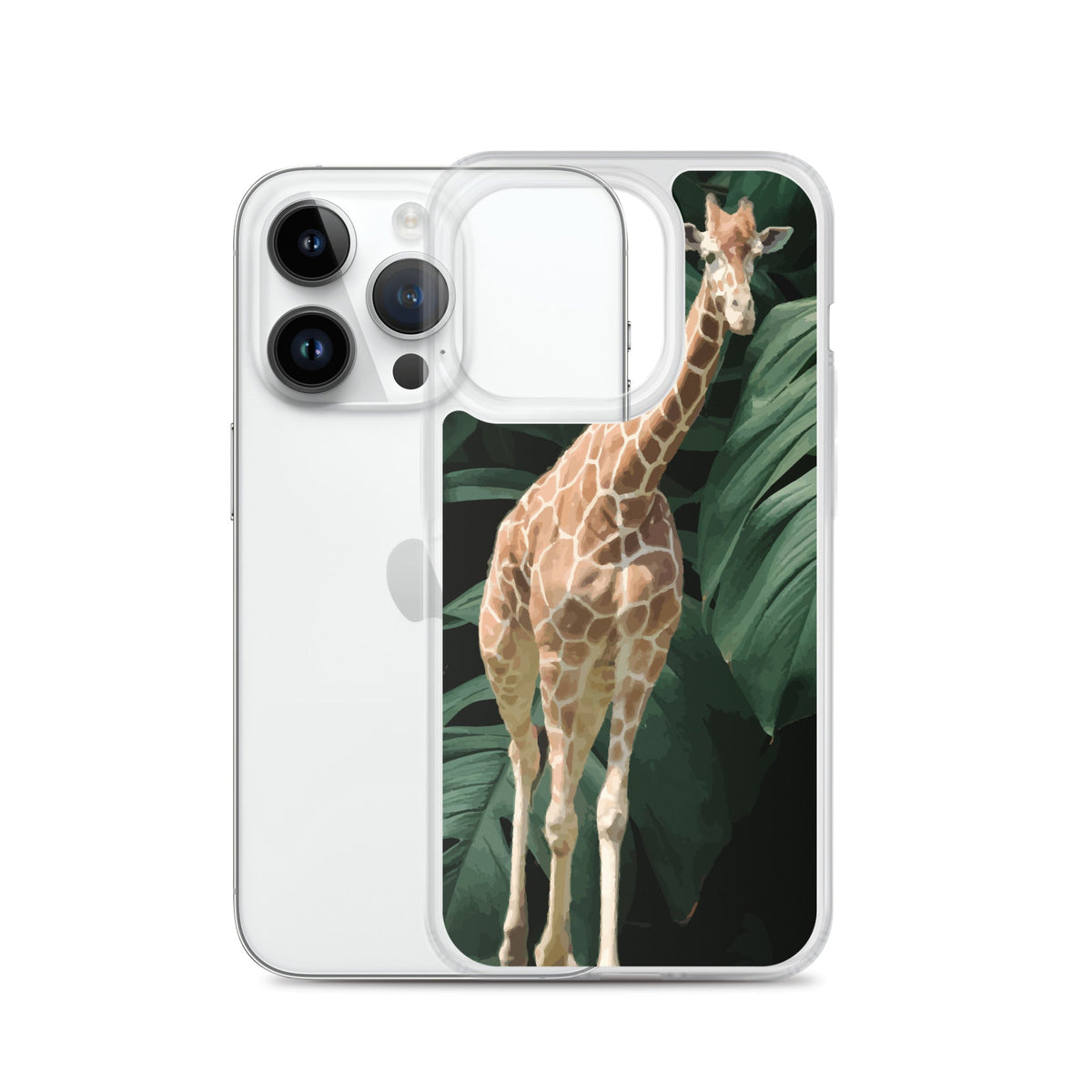 Tall Giraffe on Greenery Clear Case for iPhone®