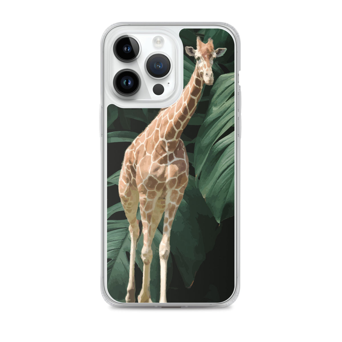 Tall Giraffe on Greenery Clear Case for iPhone®
