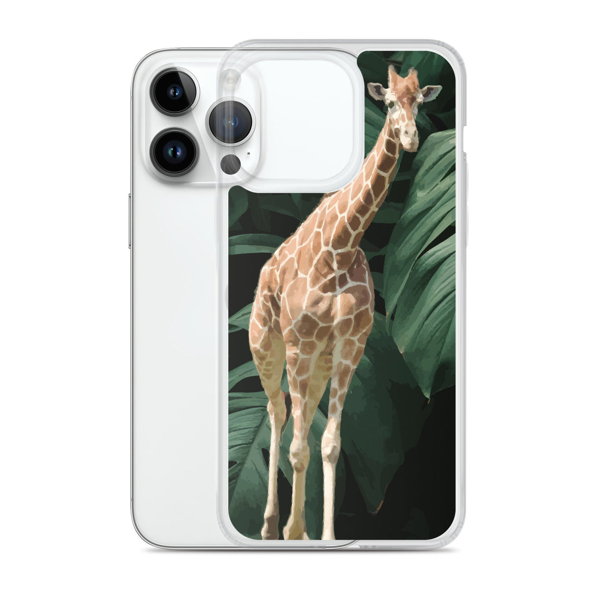 Tall Giraffe on Greenery Clear Case for iPhone®