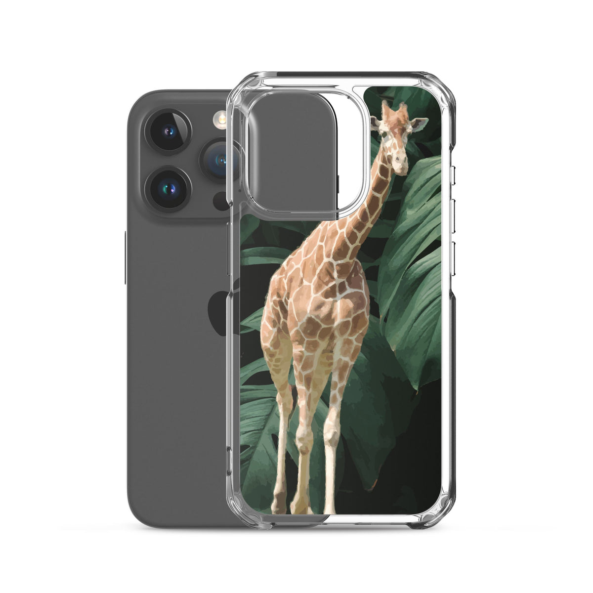 Tall Giraffe on Greenery Clear Case for iPhone®