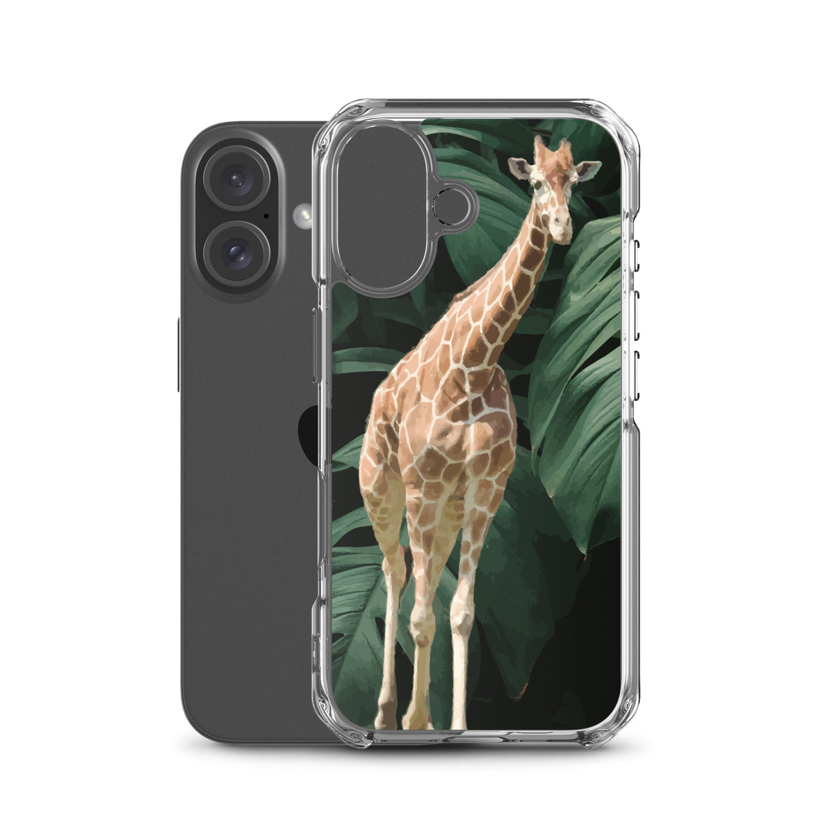 Tall Giraffe on Greenery Clear Case for iPhone®