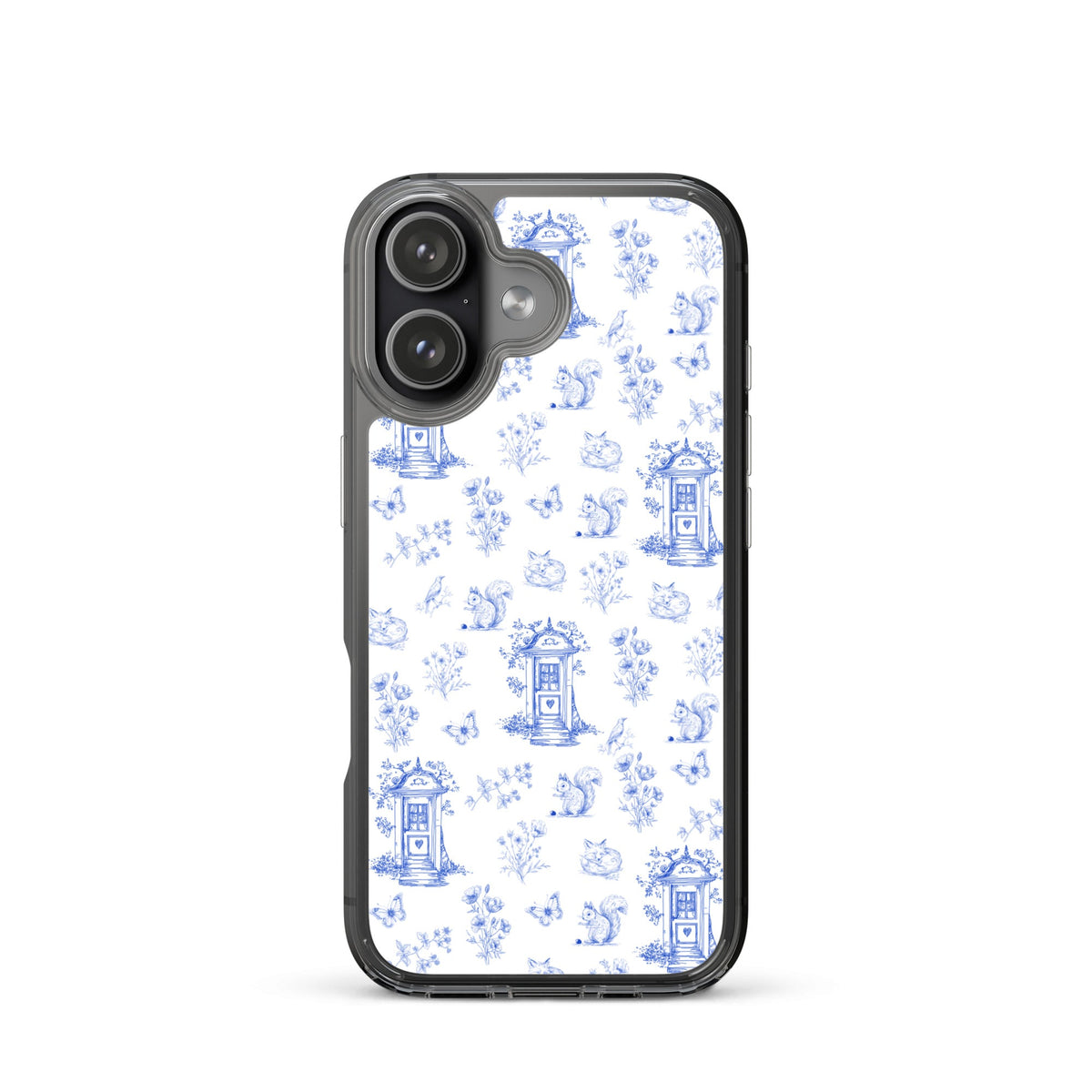 Vintage Blue Toile Door to Nature Clear Case for iPhone®