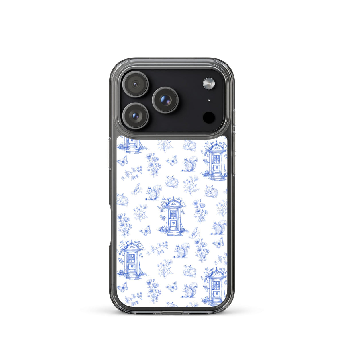 Vintage Blue Toile Door to Nature Clear Case for iPhone®