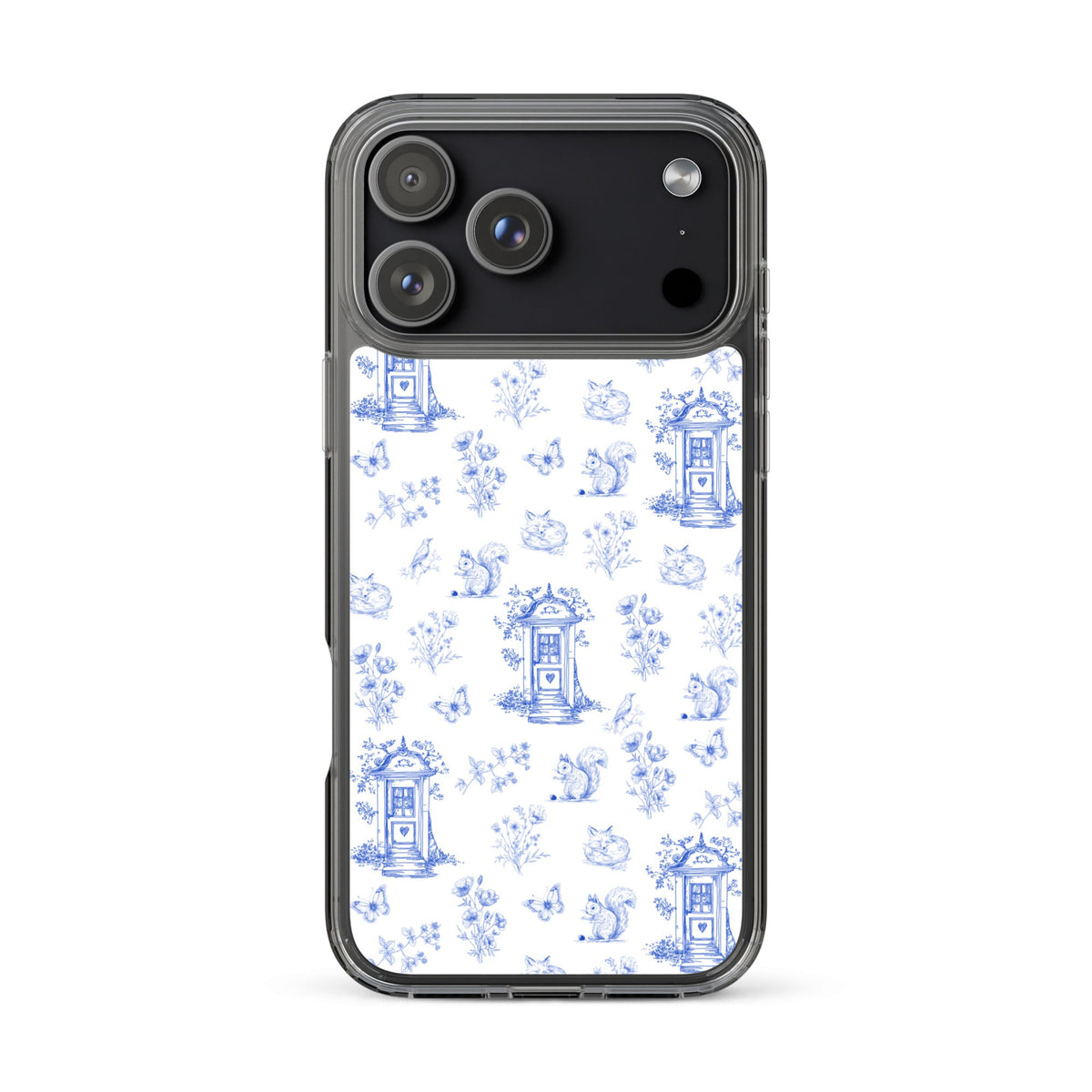 Vintage Blue Toile Door to Nature Clear Case for iPhone®