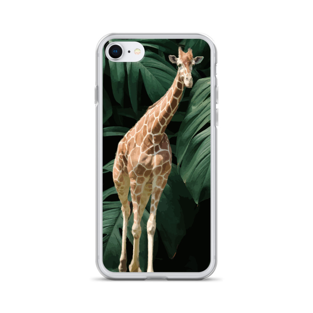 Tall Giraffe on Greenery Clear Case for iPhone®