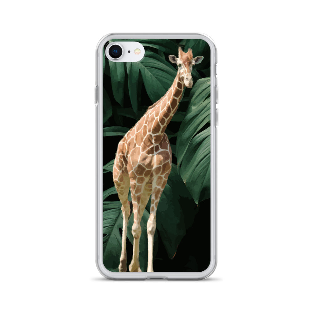 Tall Giraffe on Greenery Clear Case for iPhone®