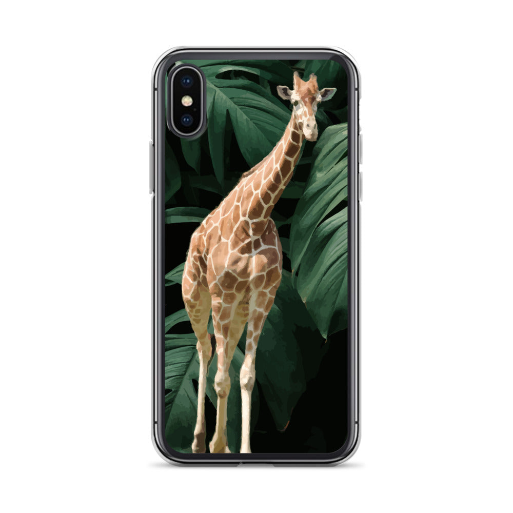 Tall Giraffe on Greenery Clear Case for iPhone®