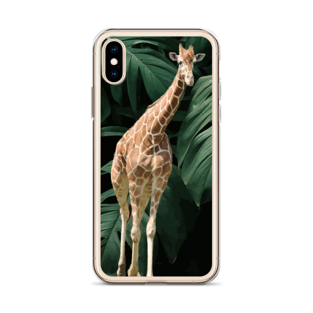 Tall Giraffe on Greenery Clear Case for iPhone®