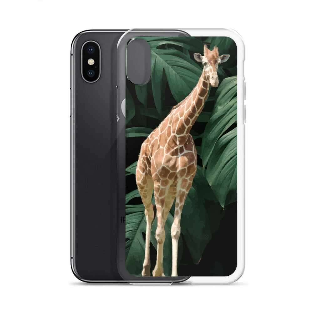 Tall Giraffe on Greenery Clear Case for iPhone®