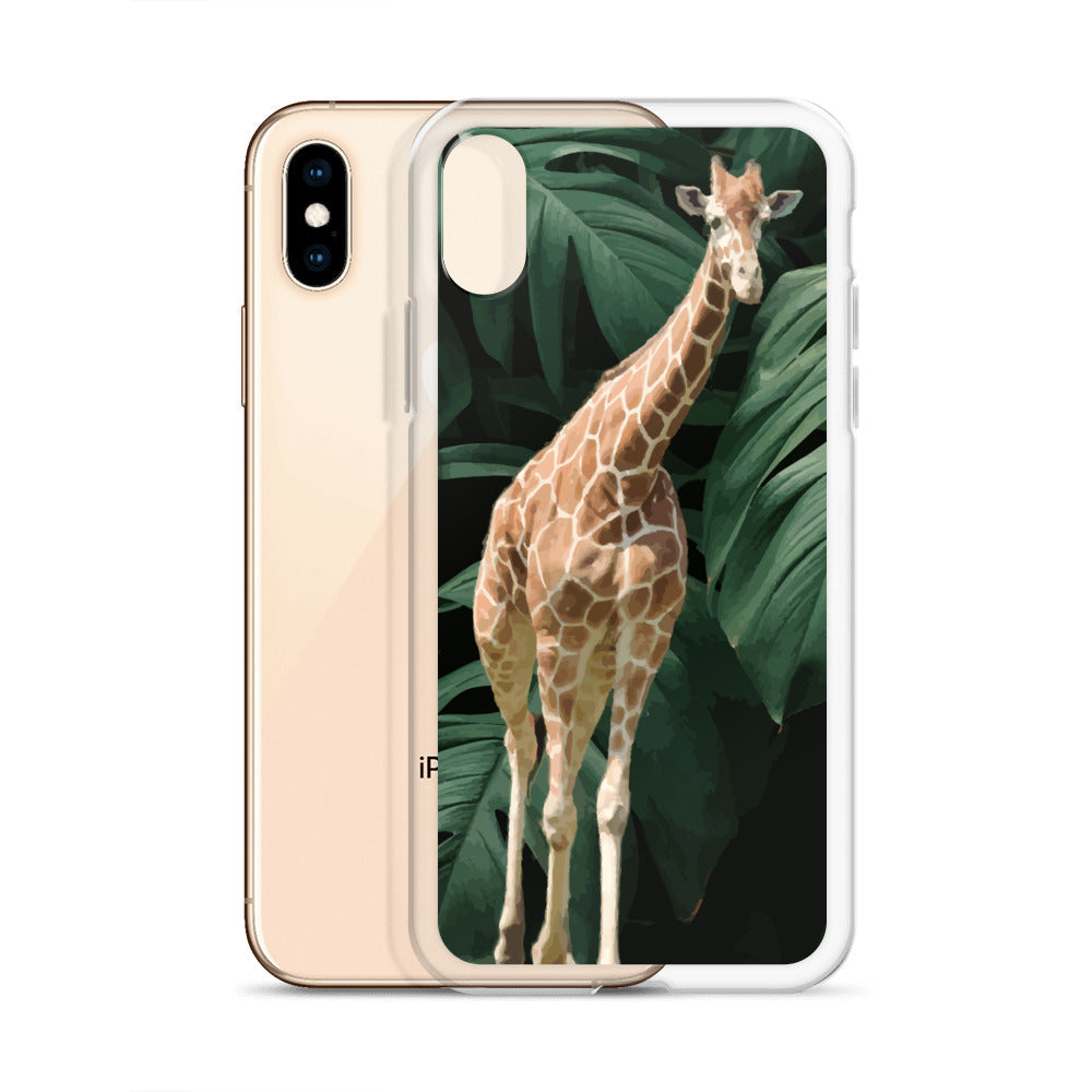Tall Giraffe on Greenery Clear Case for iPhone®