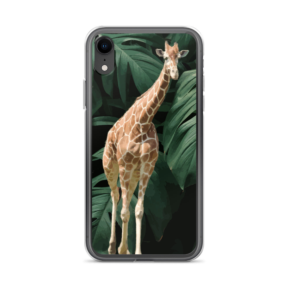 Tall Giraffe on Greenery Clear Case for iPhone®