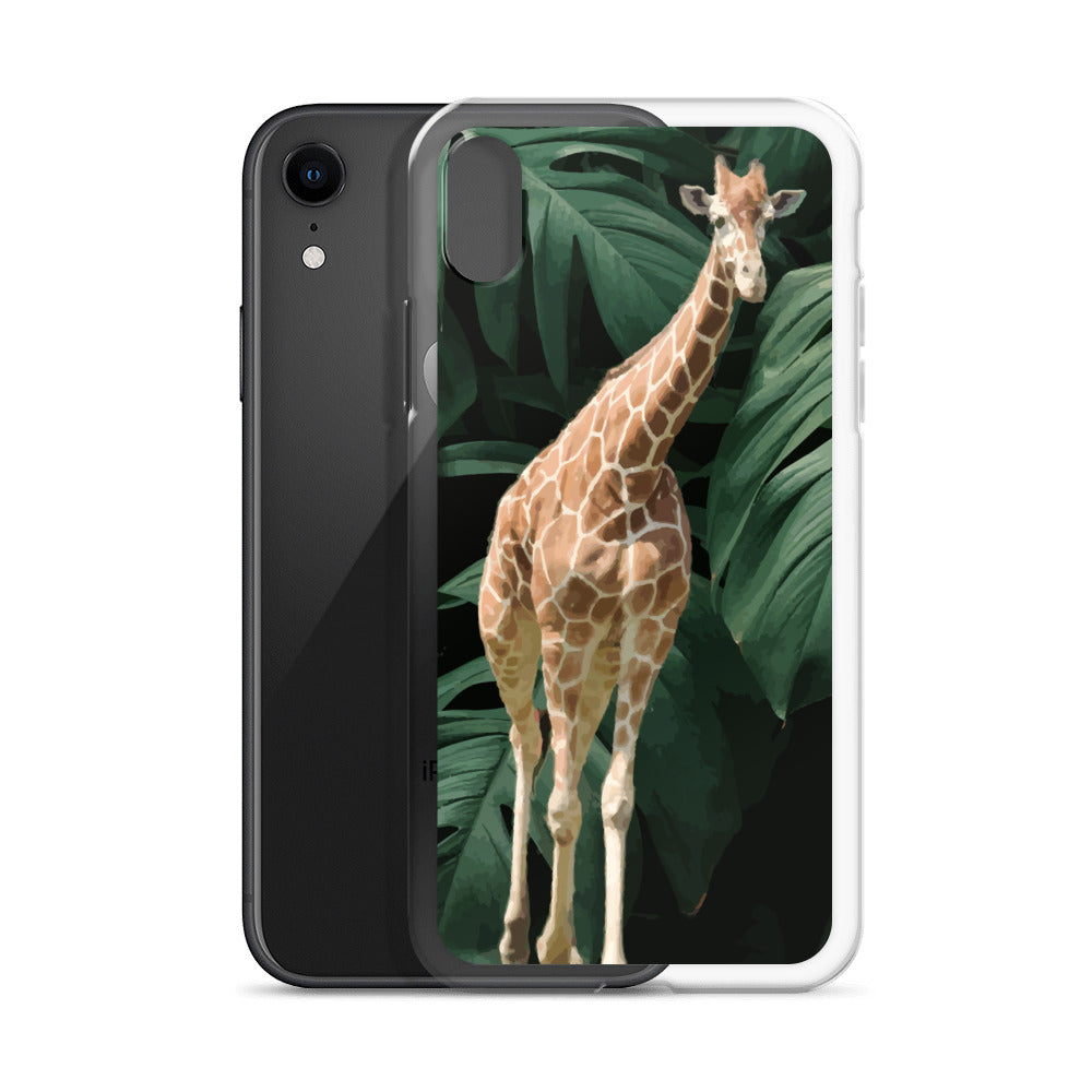 Tall Giraffe on Greenery Clear Case for iPhone®