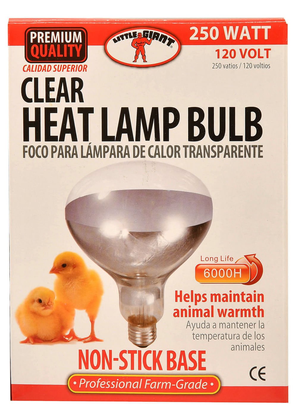 Lámpara de calor de pinza para criadora de pollitos y aves de corral - Compatible con bombillas de calor rojas y transparentes de 250 W