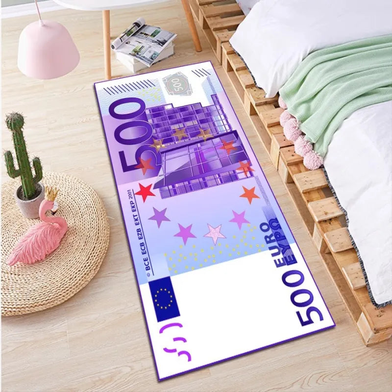 Dollar Pattern Stain-Resistant Foot Mat