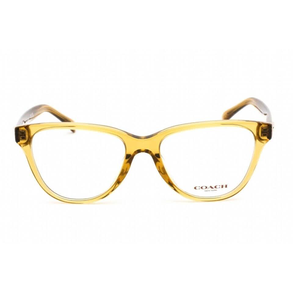 Coach Women's Eyeglasses Transparent Honey Plastic Cat Eye Frame 0HC6202U 5715 (Refurbished)