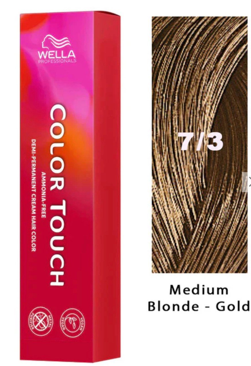 Wella Color Touch Demi-Permanent Hair Color 7/03 Medium Blonde Natural Gold