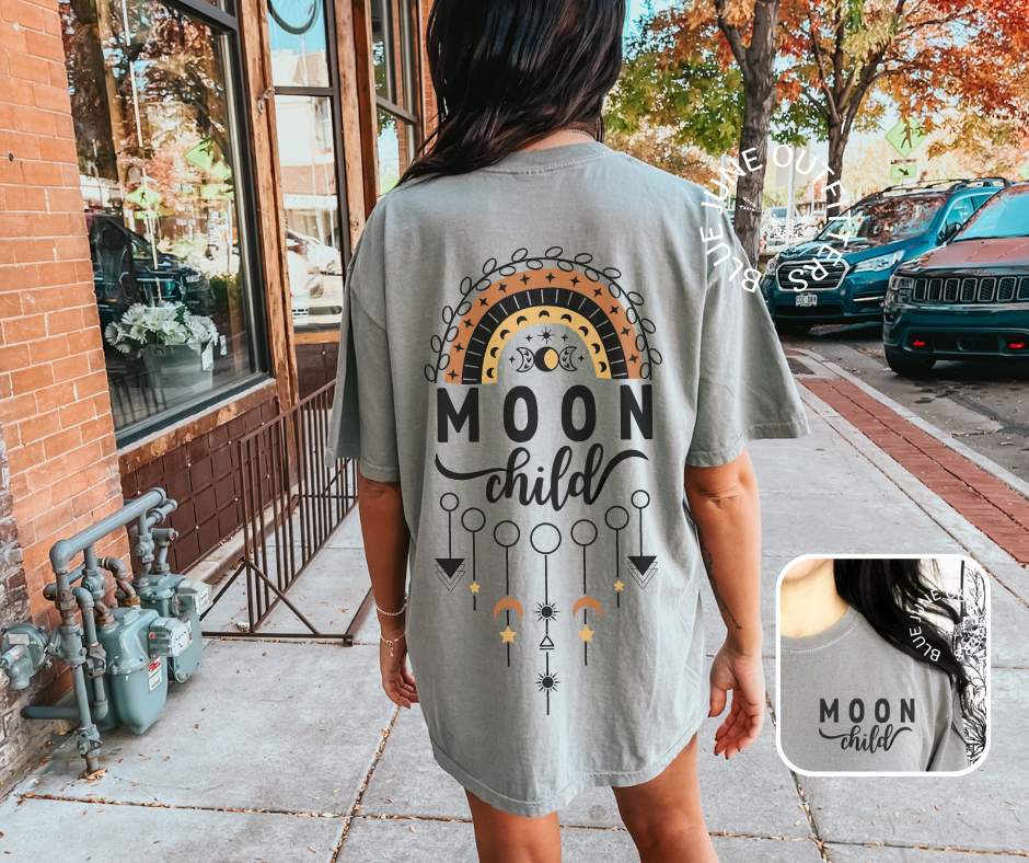 Bohemian Celestial Moon Child Tee | Comfort Colors® Tee