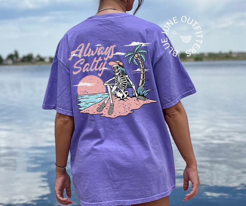 Always Salty Skeleton Beach | Comfort Colors® Surfer Tee