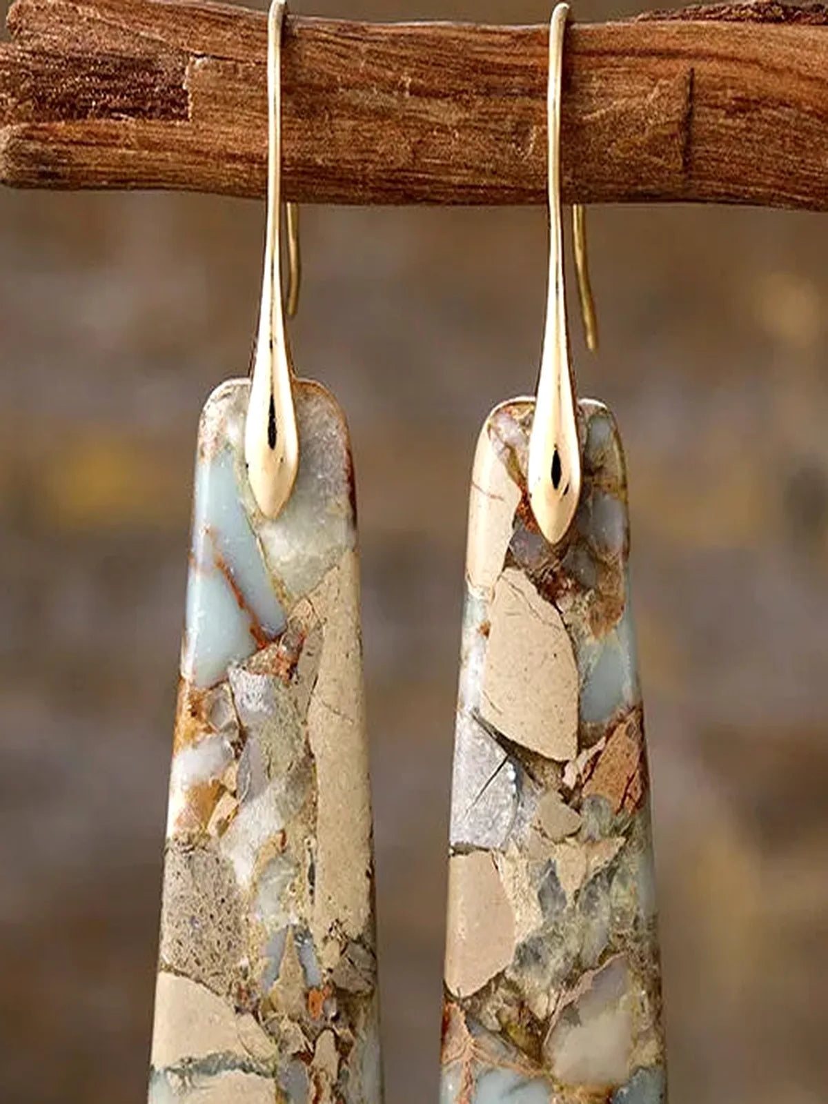 Copper Natural Stone Earrings