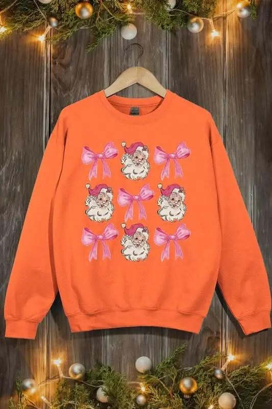 T-Shirts Color Bear Pink Christmas Graphic Women's Fleece Sweatshirt Comfy & Trendy