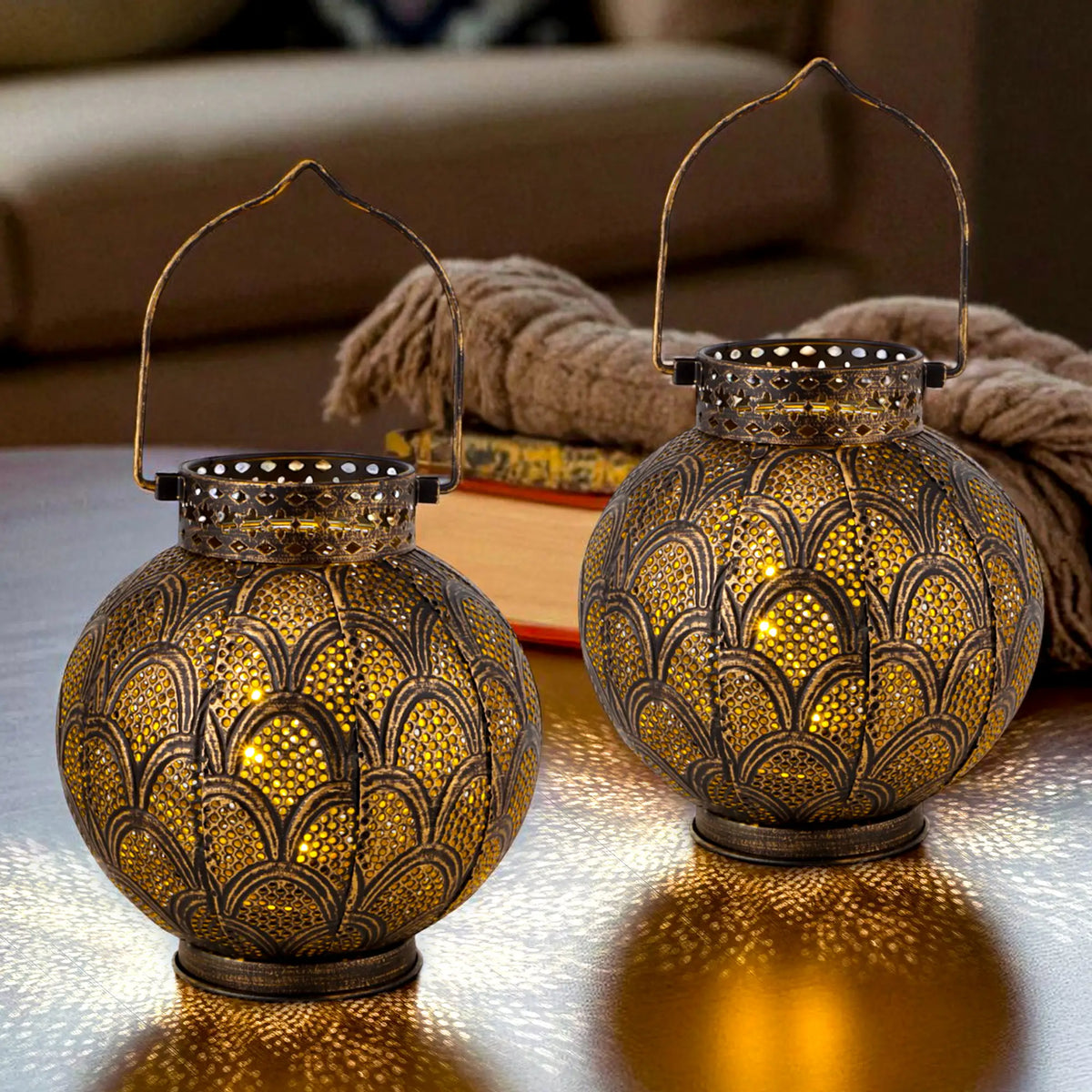 7'' High Battery Powered Cordless Lamp with LED Fairy Lights