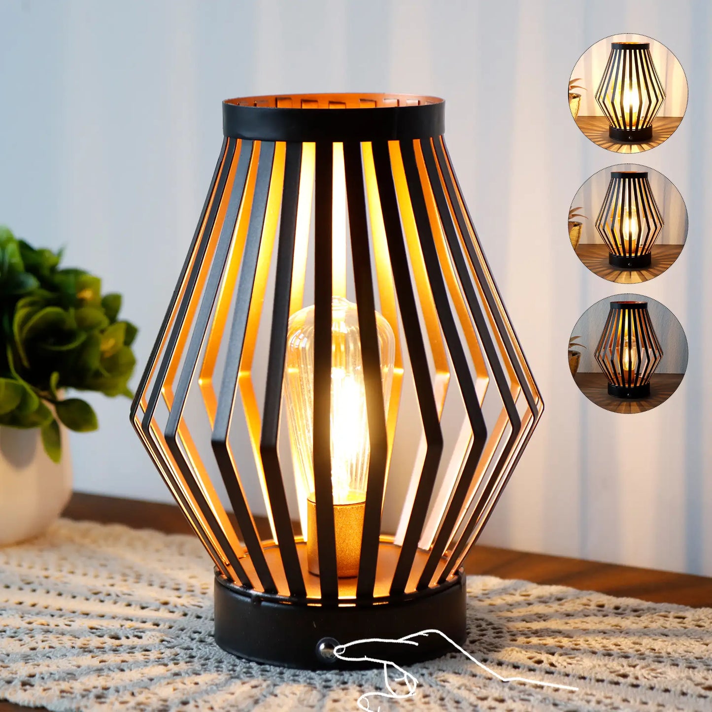 Set of 2 Dimmable Bedside Table Lamps