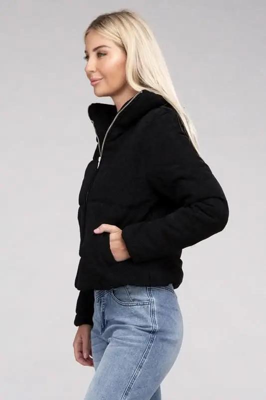 Jackets Ambiance Apparel Corduroy Zip-Up Jacket - Premium Quality Product | Fast Shipping & Returns