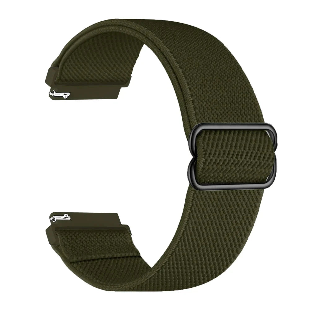 COROS Nylon Loop Watch Band - Elastic Strap Unisex with Metal Button Clasp