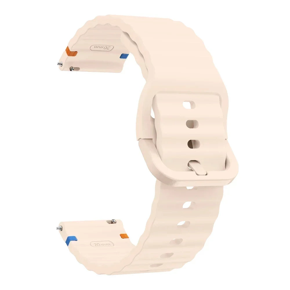 COROS PACE & APEX Wave-Ribbed Silicone Band, Matching Buckle