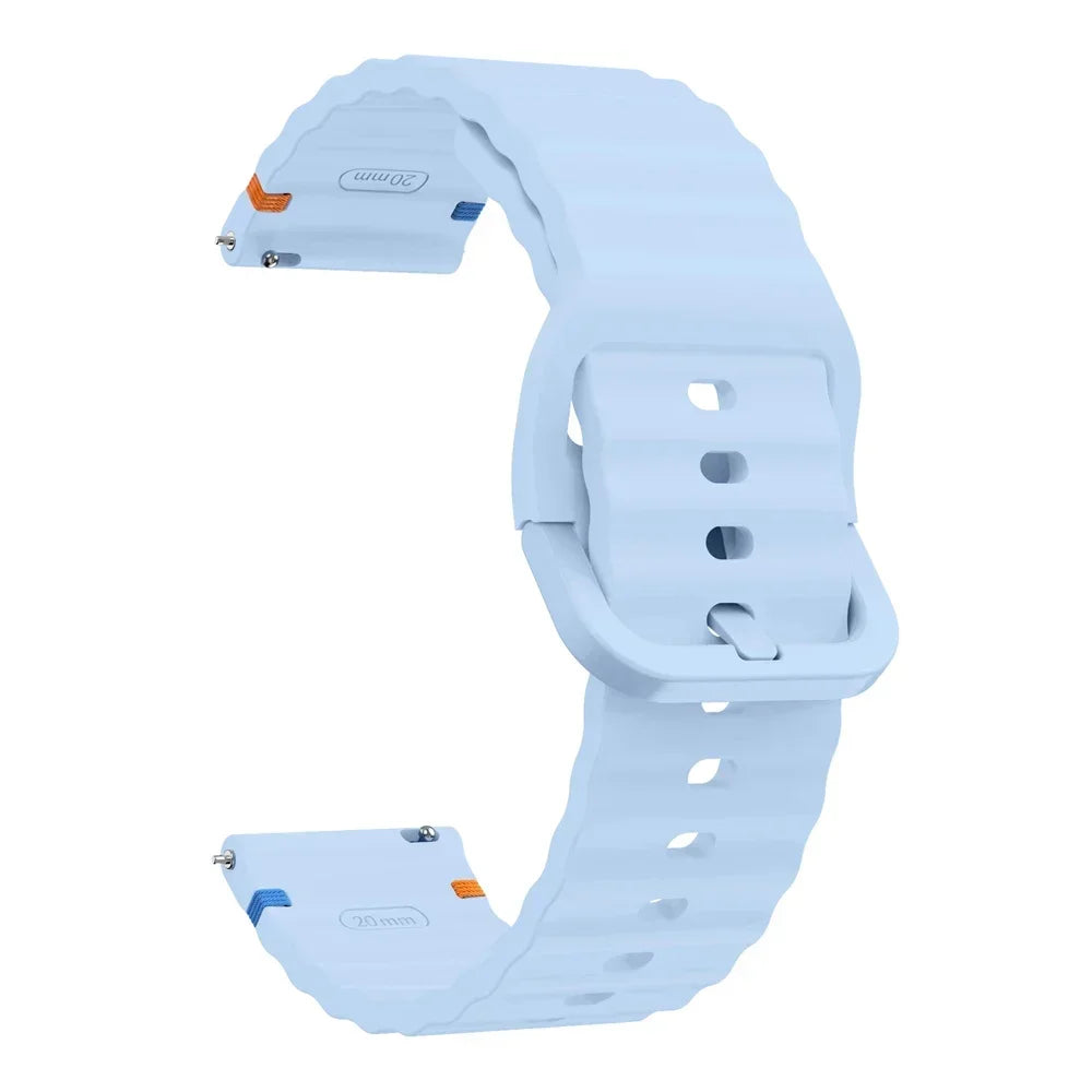 COROS PACE & APEX Wave-Ribbed Silicone Band, Matching Buckle