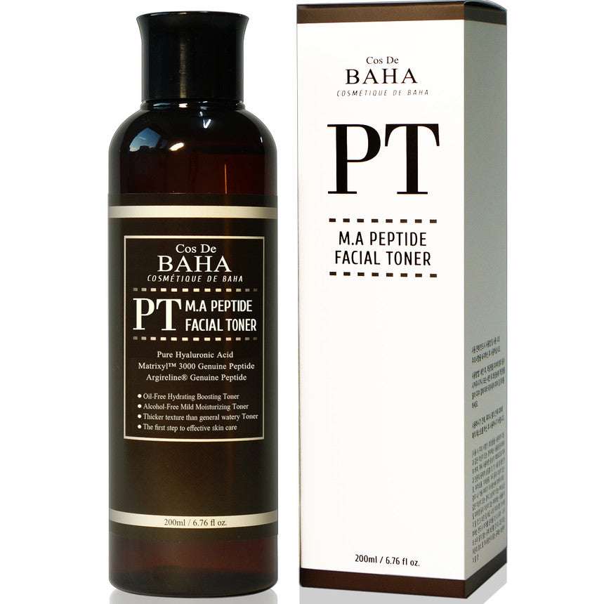 Cos De BAHA PT M.A Peptide Facial Toner (Peptide Complex Facial Toner with Matrixyl 3000 & Argireline) 200ml