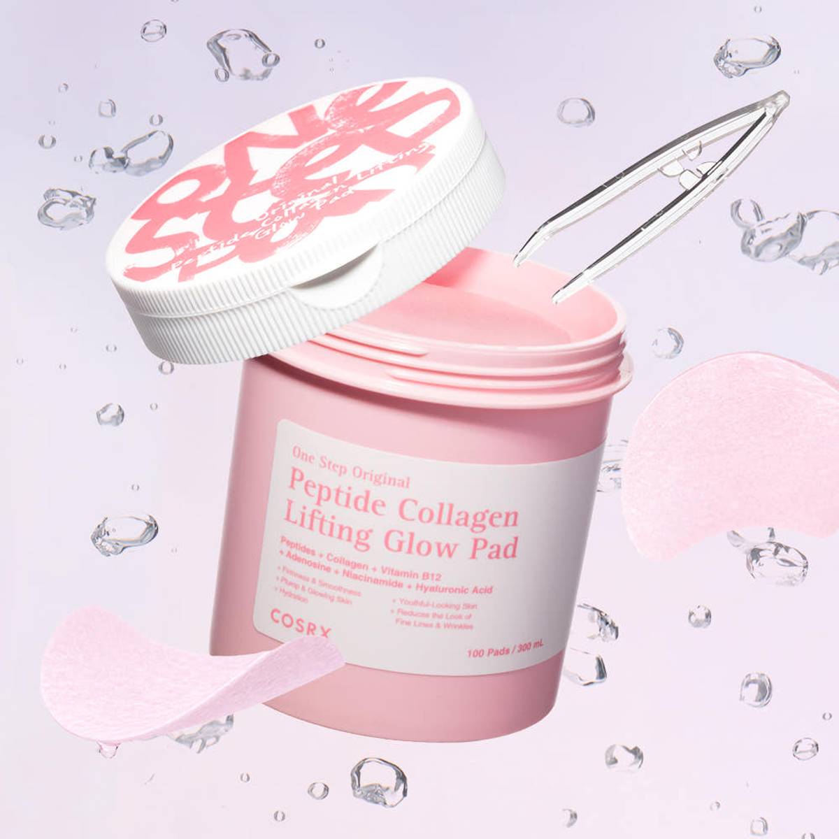 COSRX One Step Original
Peptide Collagen
Lifting Glow Pad 300ml/100ea