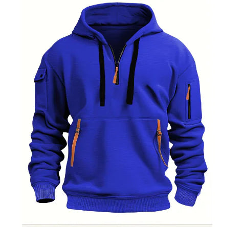 Cotton Dropped Shoulder Hooded Sweatshirt - # BOAA13510021