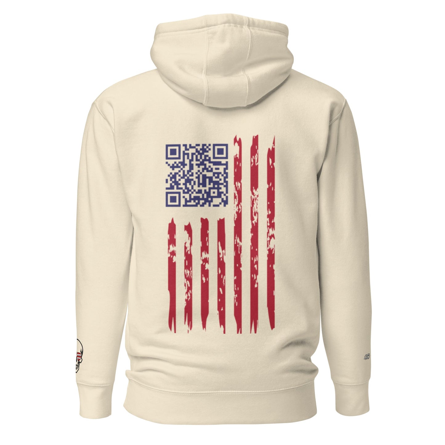 Sudadera con capucha cómoda unisex - "We the People" bordado + Código QR (huevo de Pascua) - Baile de Trump