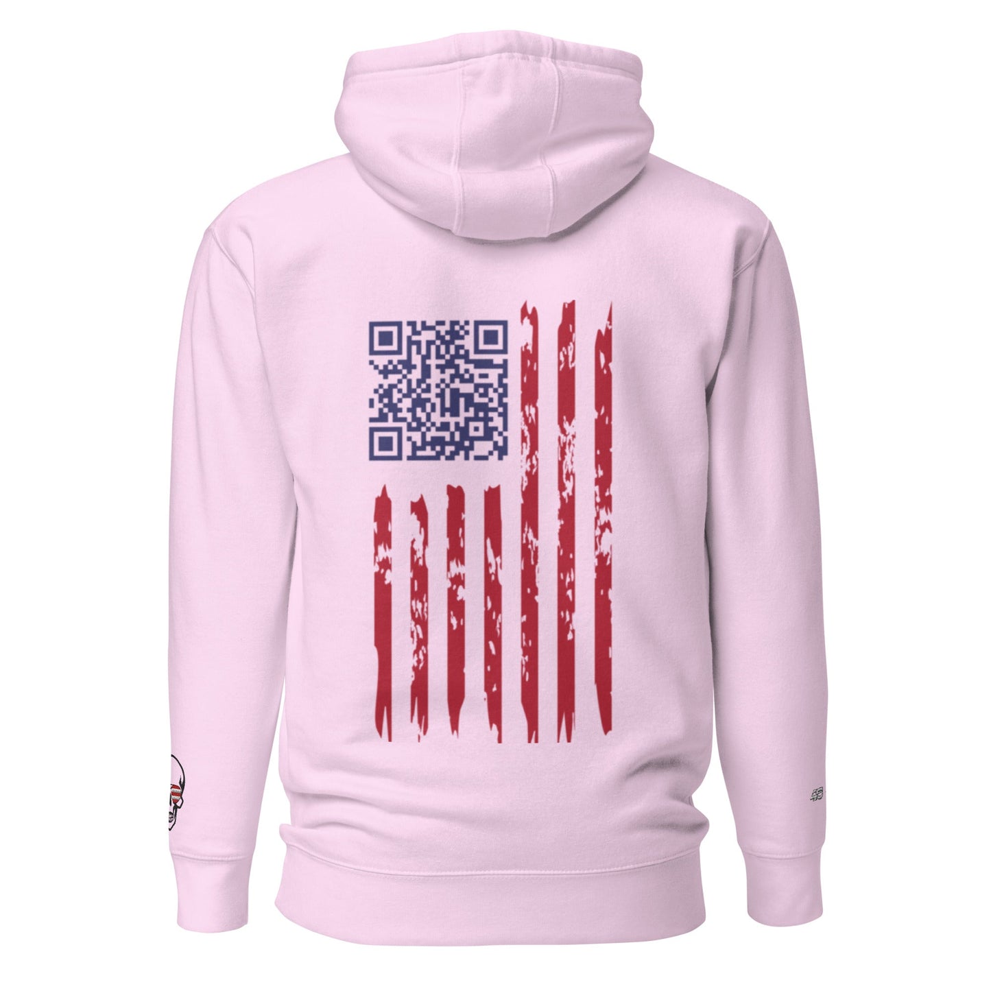 Sudadera con capucha cómoda unisex - "We the People" bordado + Código QR (huevo de Pascua) - Baile de Trump
