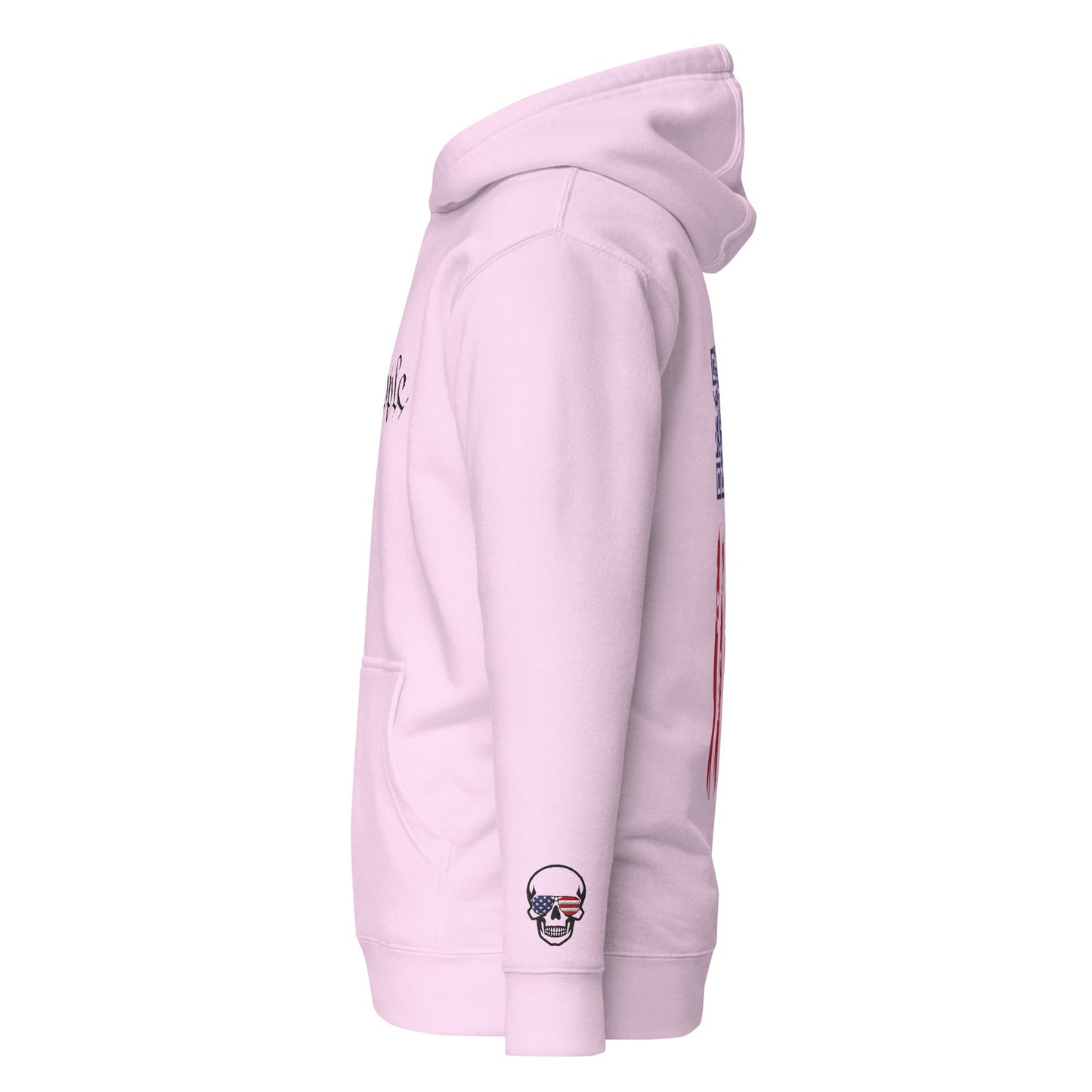 Sudadera con capucha cómoda unisex - "We the People" bordado + Código QR (huevo de Pascua) - Baile de Trump