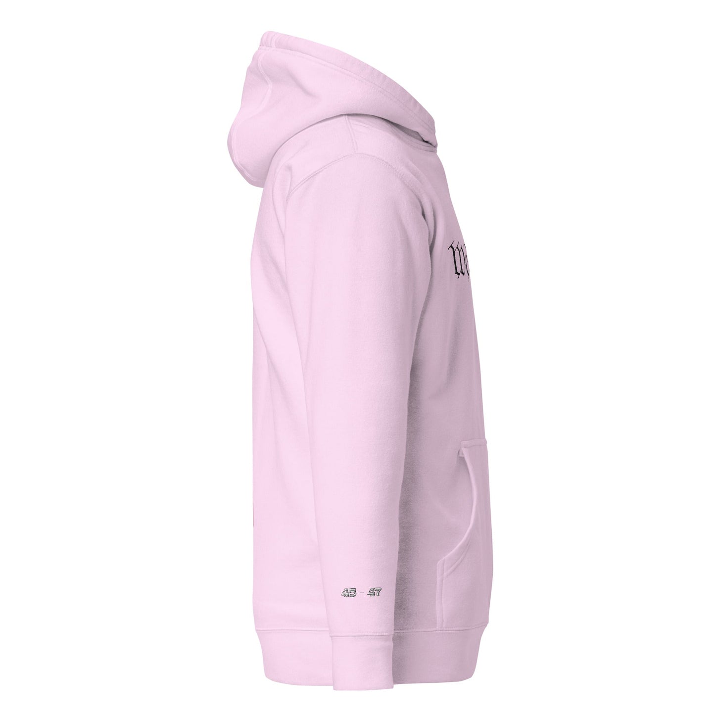 Sudadera con capucha cómoda unisex - "We the People" bordado + Código QR (huevo de Pascua) - Baile de Trump