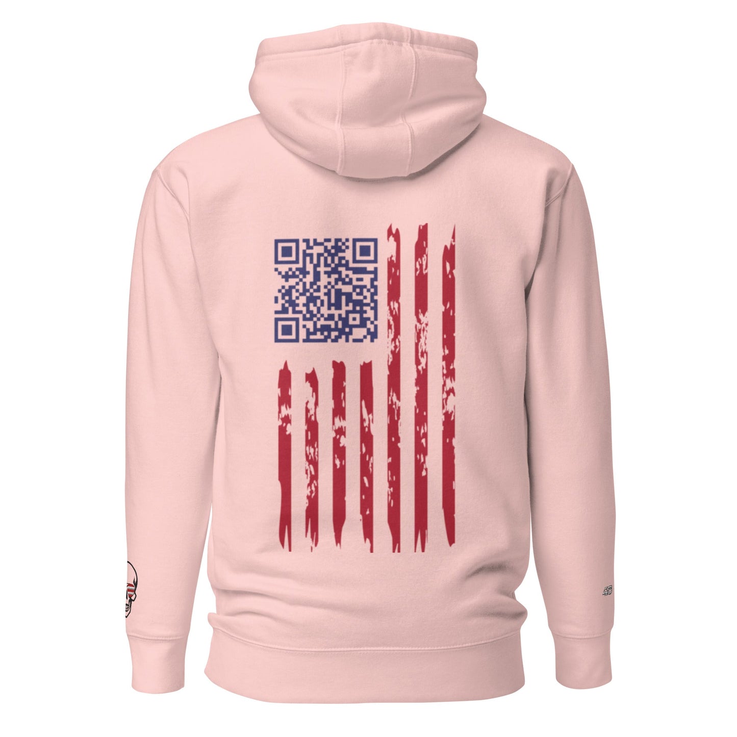 Sudadera con capucha cómoda unisex - "We the People" bordado + Código QR (huevo de Pascua) - Baile de Trump