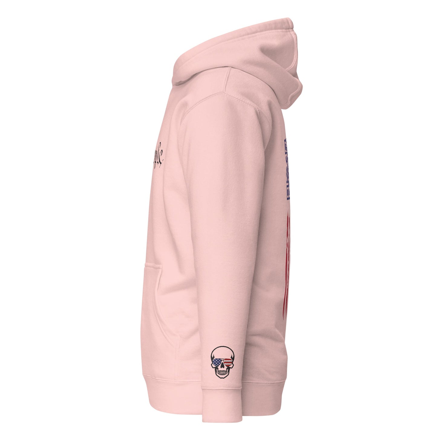 Sudadera con capucha cómoda unisex - "We the People" bordado + Código QR (huevo de Pascua) - Baile de Trump
