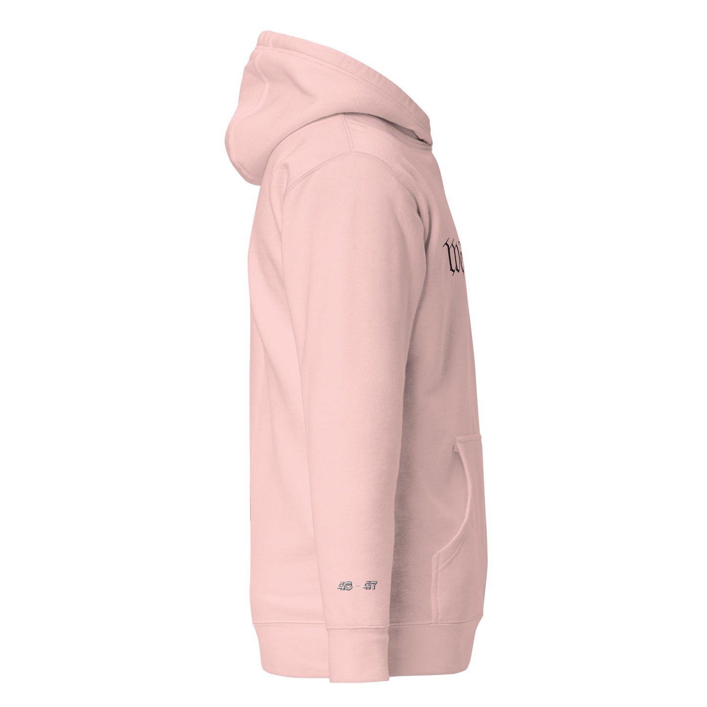 Sudadera con capucha cómoda unisex - "We the People" bordado + Código QR (huevo de Pascua) - Baile de Trump