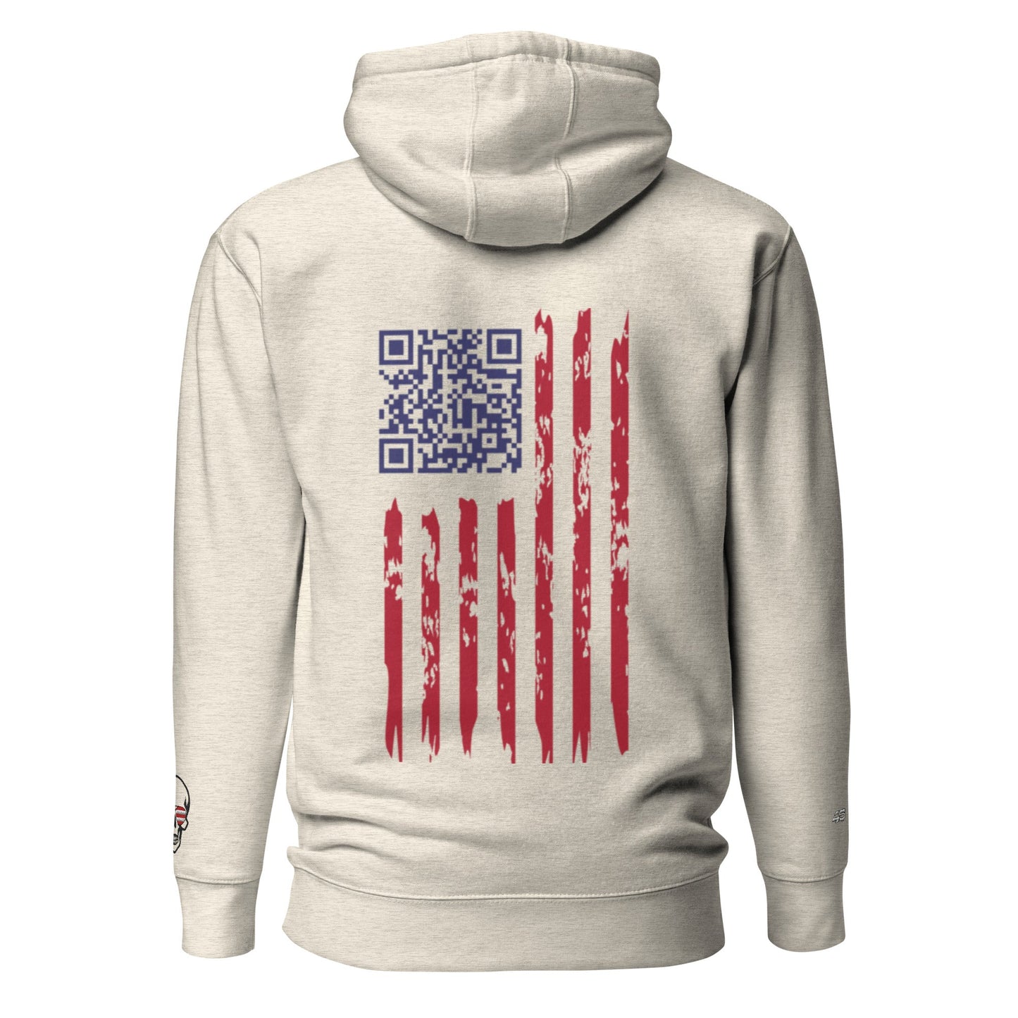 Sudadera con capucha cómoda unisex - "We the People" bordado + Código QR (huevo de Pascua) - Baile de Trump