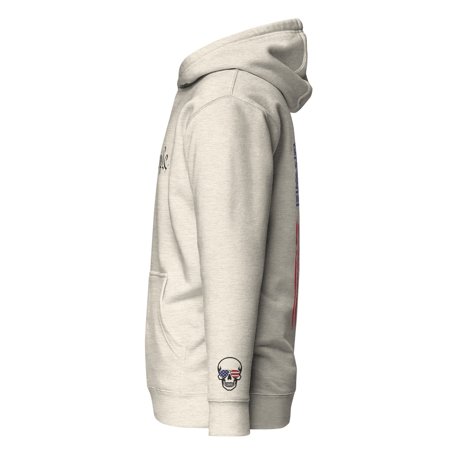 Sudadera con capucha cómoda unisex - "We the People" bordado + Código QR (huevo de Pascua) - Baile de Trump