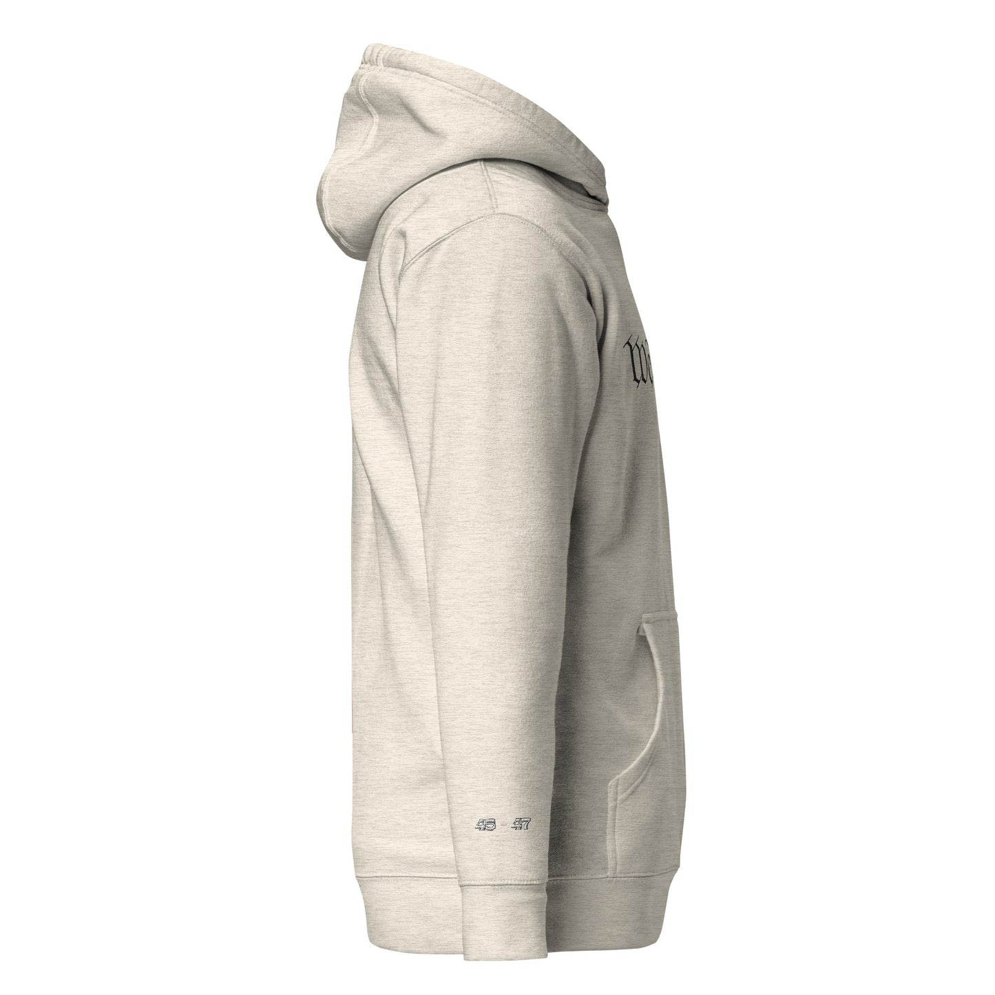 Sudadera con capucha cómoda unisex - "We the People" bordado + Código QR (huevo de Pascua) - Baile de Trump