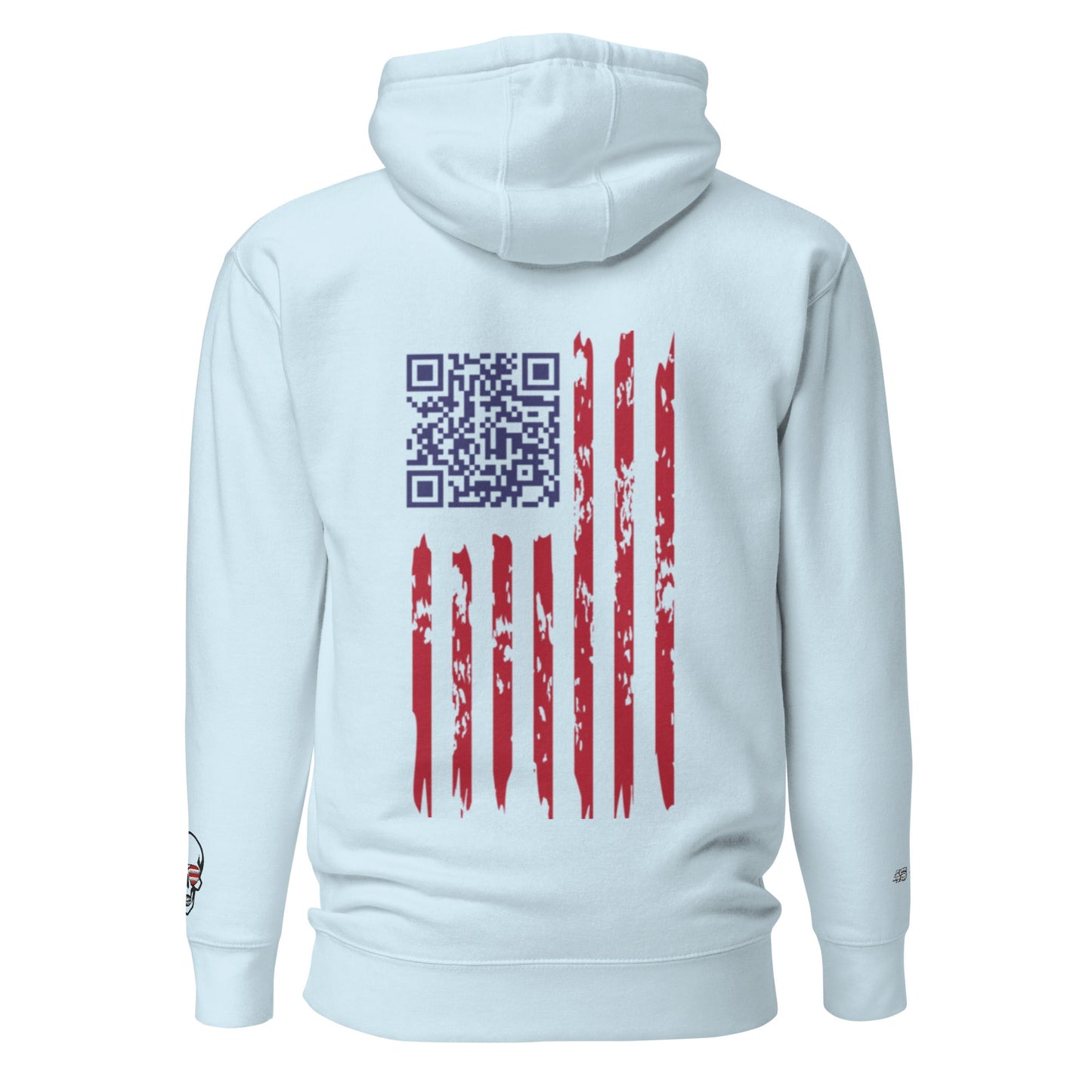 Sudadera con capucha cómoda unisex - "We the People" bordado + Código QR (huevo de Pascua) - Baile de Trump