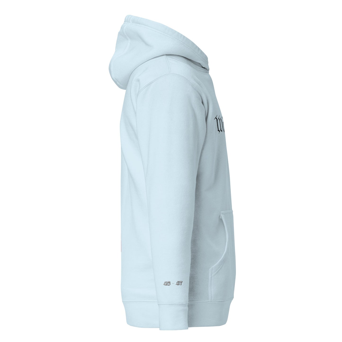 Sudadera con capucha cómoda unisex - "We the People" bordado + Código QR (huevo de Pascua) - Baile de Trump